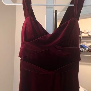 Maroon Velvet Dress